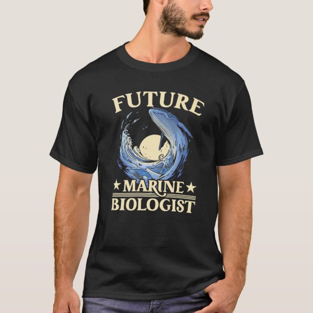 Zukünftige Meeresbiologe Wissenschaftliche Biologi T-Shirt (Vorderseite)