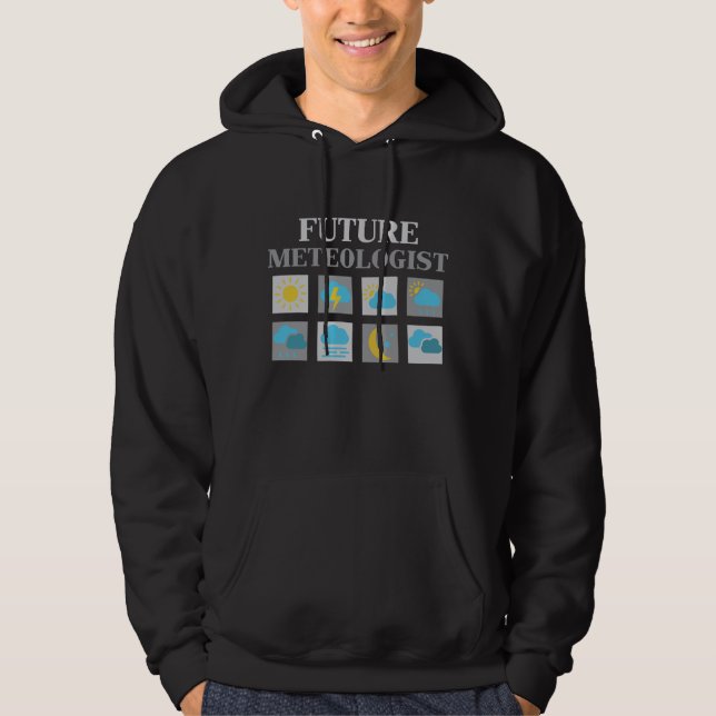 Zukünftige Meteorologe-Wettervorhersage-Ikonen Hoodie (Vorderseite)