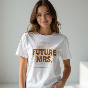 Zukünftige Mrs. Benutzerdefinierter Nachname Per T-Shirt