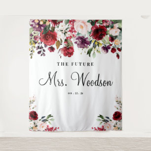Zukunftige Mrs Bridal Shower Hintergrund Photo Boo Wandteppich