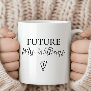 Zukünftige Mrs & Mr Mug, individuelles Geschenk zu Kaffeetasse