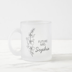 Zukünftige Mrs Mug Braut Wird Mug Personalisiert Z Mattglastasse