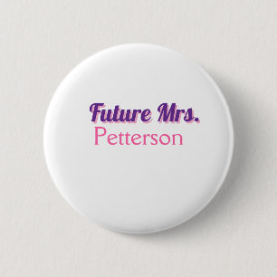 Zukünftige Mrs Namen der Braut Junggesellinnenabsc Button