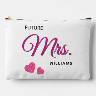 Zukünftige Mrs Personalisiertes Hochzeitsdesign  Zubehörtasche
