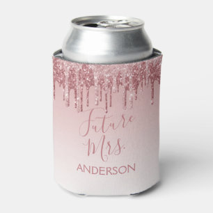 Zukünftige Mrs. Rose Gold Blush Pink Glitter Dosenkühler