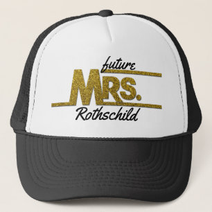 Zukünftige NAMENSbraut-Hochzeit Frau-PERSONALIZED Truckerkappe