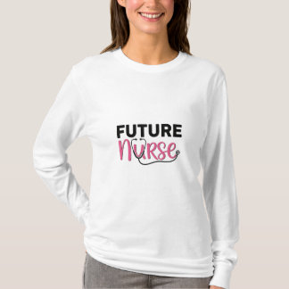 Zukunftige Pflegekraft Stethoskop kühnes Design T-Shirt