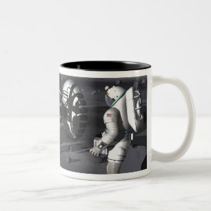 Zukünftige Raumforschungaufträge Zweifarbige Tasse