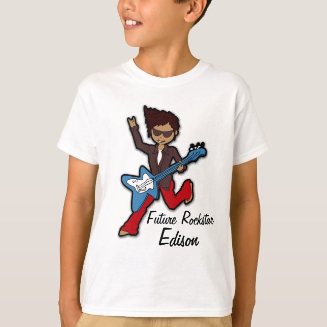 Zukünftige rockstar genannte Jungen T - Shirt (Vorderseite)