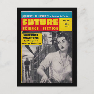 Zukünftige Science Fiction_Pulp-Kunst Postkarte