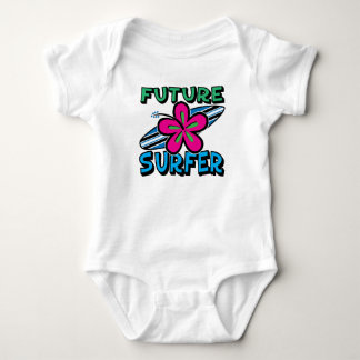 ZUKÜNFTIGE SURFER-HIBISKUS Säuglings-Bodysuitraupe Baby Strampler