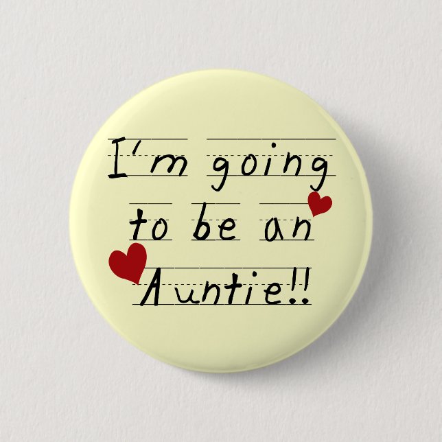 Zukünftige Tante Kid Print Tshirts und Geschenke Button (Vorderseite)