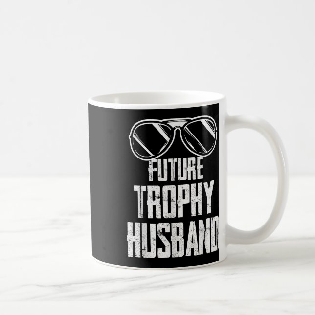 Zukünftige Trophäe Verlobte Groom zu Ehemann Bache Kaffeetasse (Rechts)