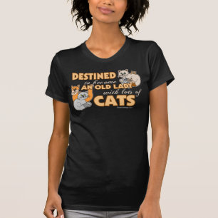 Zukünftige verrückte Katzen-Dame Funny Saying Da T-Shirt