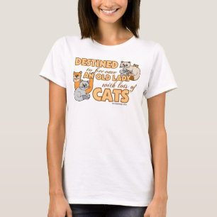 Zukünftige verrückte Katzen-Dame Funny Saying T-Shirt