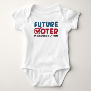 Zukünftige Wähler Meine Generation beobachtet Ab Baby Strampler