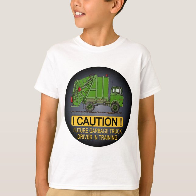 Zukünftiger Abfall-LKW-Grün-Fahrer scherzt T - T-Shirt (Vorderseite)