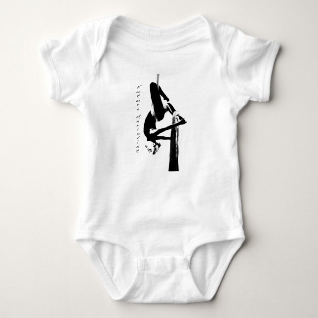Zukünftiger Aerialist-Seide-Baby-Bodysuit Baby Strampler (Vorderseite)