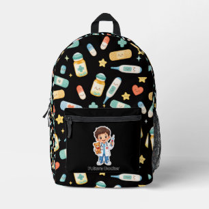 Zukünftiger Arzt Süßes Medizinisches Cartoon-Desig Bedruckter Rucksack