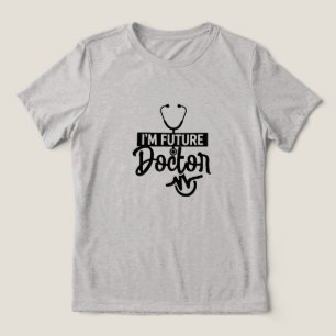Zukünftiger Arzt Typografie Geschenk für Medizinst Tri-Blend Shirt