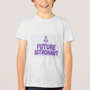 Zukünftiger Astronaut Süße Weltraum-Rakete Kinder- Tri-Blend Shirt