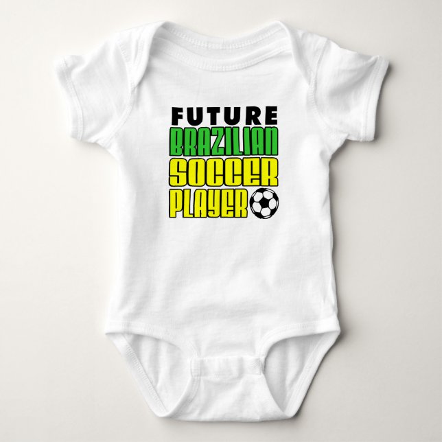Zukünftiger brasilianischer Fußballspieler Baby Strampler (Vorderseite)