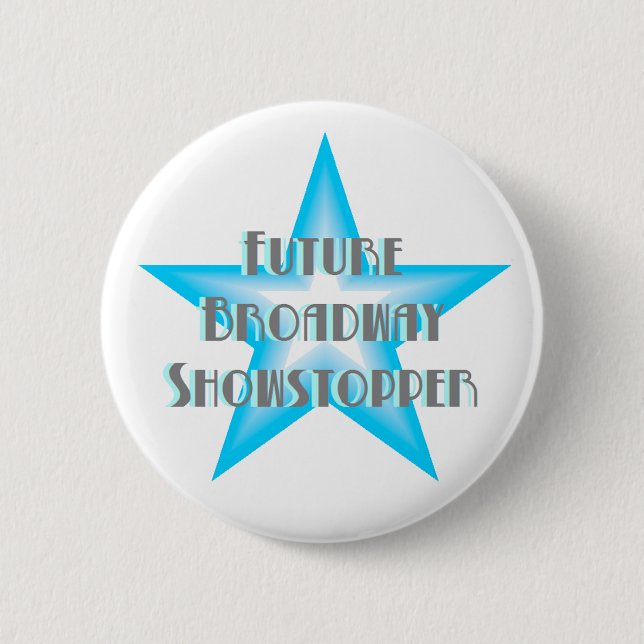 Zukünftiger Broadwayshowstopper-(blauer) Knopf Button (Vorderseite)