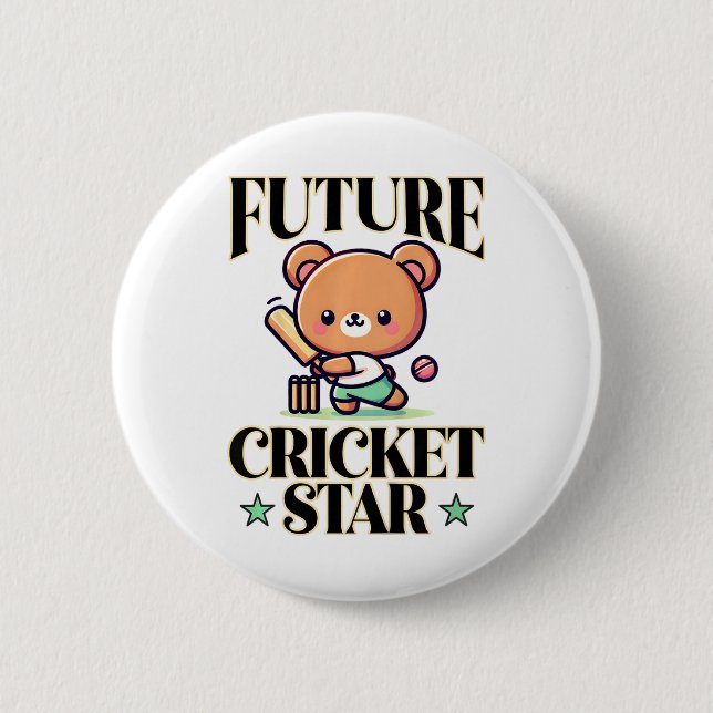 Zukünftiger Cricket-Star  Button (Vorderseite)