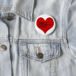 Zukünftiger Doktor - rotes EKG Herz Button