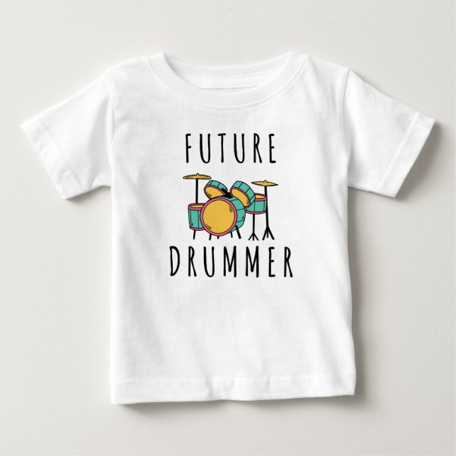zukünftiger Drummer Baby T-shirt (Vorderseite)