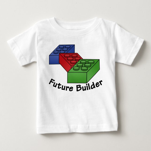 Zukünftiger Erbauer - Gebäude-Blöcke Baby T-shirt (Vorderseite)