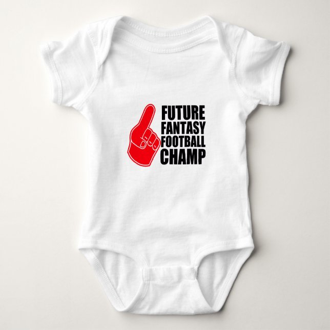 Zukünftiger Fantasie-Fußball-Champion Baby Strampler (Vorderseite)