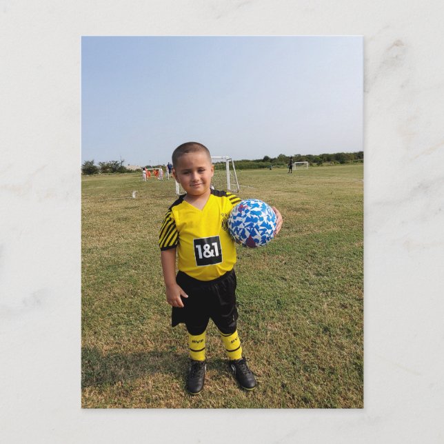 Zukünftiger Fußballstar Postkarte (Vorderseite)