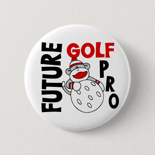 Zukünftiger Golf-Prosocken-Affe Button (Vorderseite)
