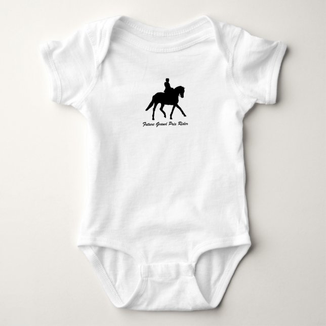 Zukünftiger Grand- Prixreiter (Dressage) Baby Strampler (Vorderseite)