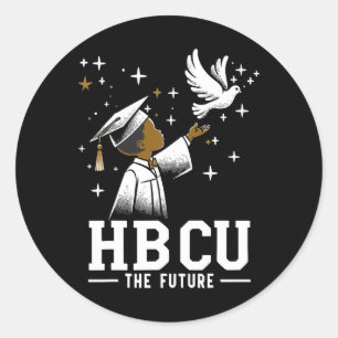 Zukünftiger Hbcu-Absolvent Geschichte Schwarze Hoc Runder Aufkleber