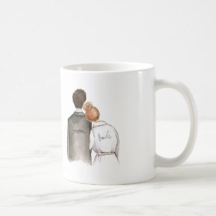Zukünftiger Herr und Frau DK-Br-Mann-rote Kaffeetasse
