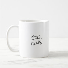 Zukünftiger Herr und Frau schwarzes Haar-Mann und Kaffeetasse