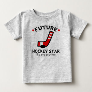 Zukünftiger Hockey-Stern mögen meinen Bruder Baby T-shirt