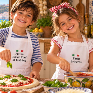 Zukünftiger italienischer Koch in Ausbildung Editi Kinderschürze