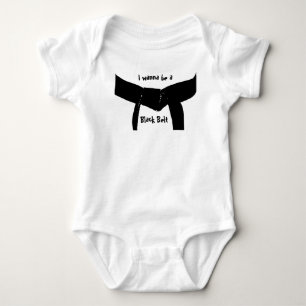 Zukünftiger Kampfkunst-schwarzer Gürtel Baby Strampler