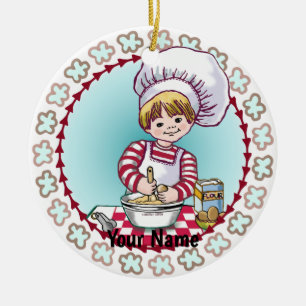 Zukünftiger kleiner Koch Keramik Ornament