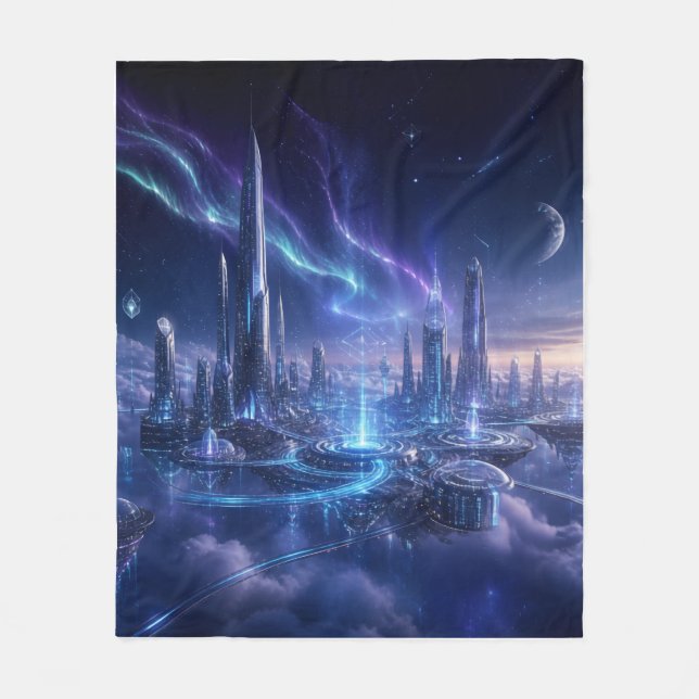 🌌 Zukünftiger Komfort Fleecedecke (Vorderseite)