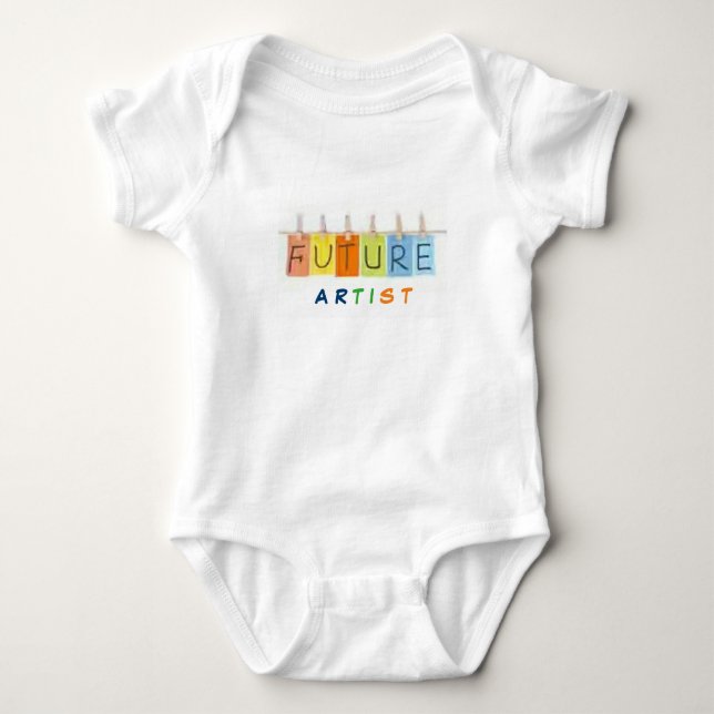 Zukünftiger Künstler-niedlicher Baby Strampler (Vorderseite)