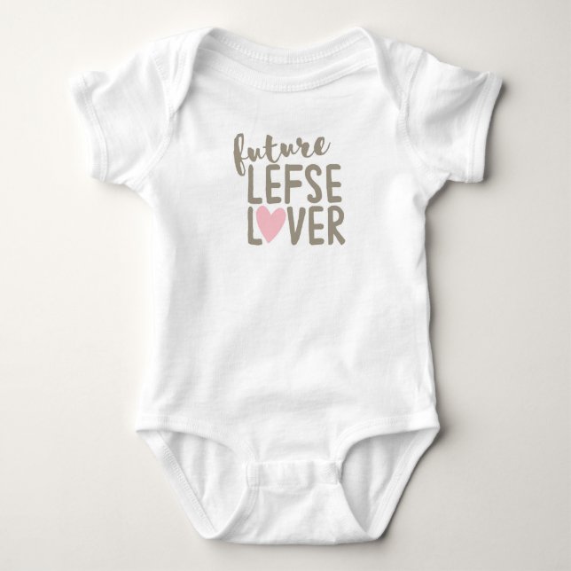 Zukünftiger Lefse Liebhaber Baby Strampler (Vorderseite)