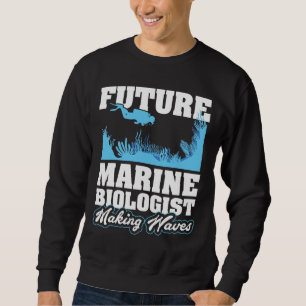 Zukünftiger Marinebiologe, der Wellen macht Sweatshirt