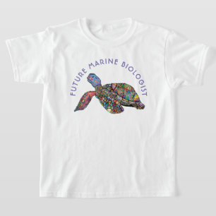 Zukünftiger Meeresbiologe Regenbogenschildkröte T-Shirt
