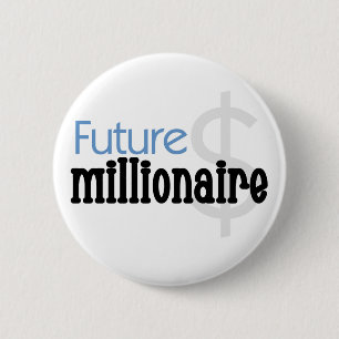Zukünftiger Millionär - blaue T-Shirts und Button