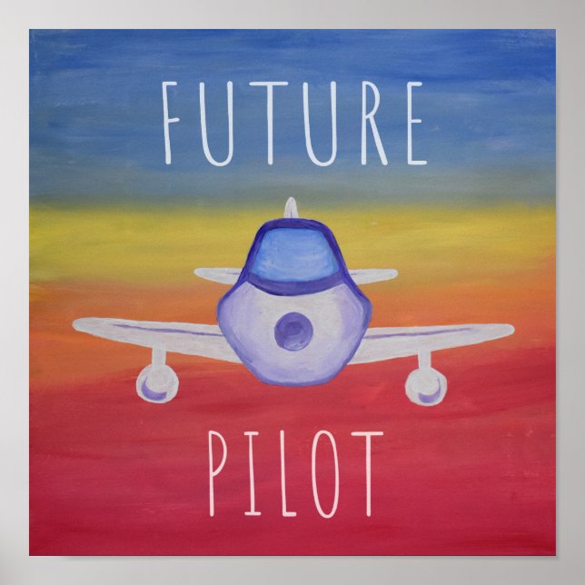 Zukünftiger Pilot Airplanr Postef Poster (Vorne)