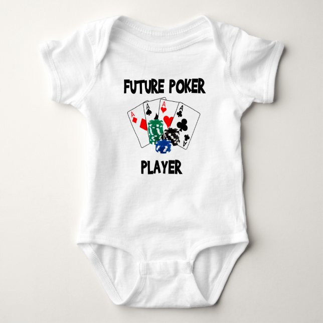 Zukünftiger Poker-Spieler Baby Strampler (Vorderseite)